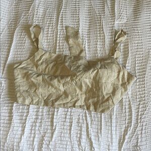 Alterd state Beige Sleeveless Crop Top